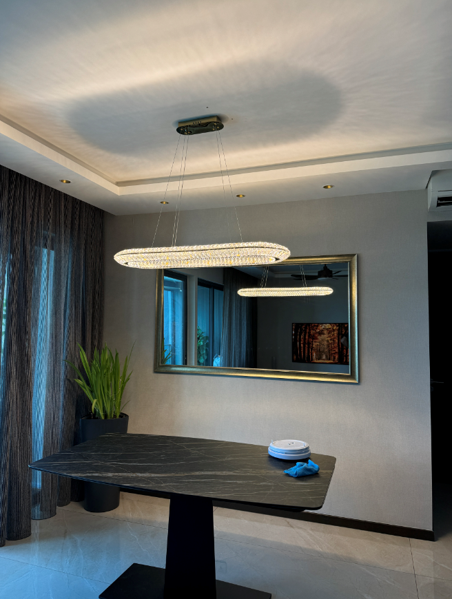 Bacci Crystal Kitchen Chandelier - Downtown Condo