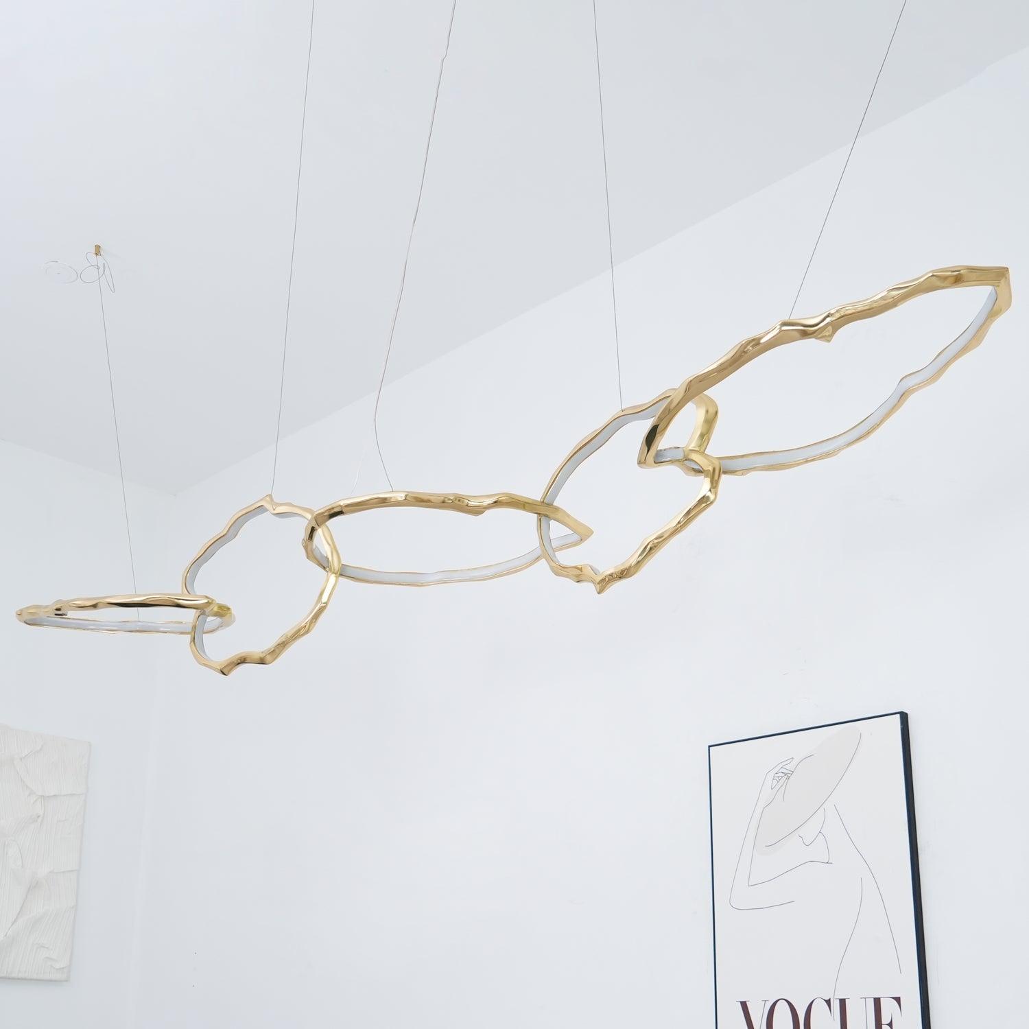 Cloud Rings Series Brass Chandelier - CCR Park Nova - Living Room
