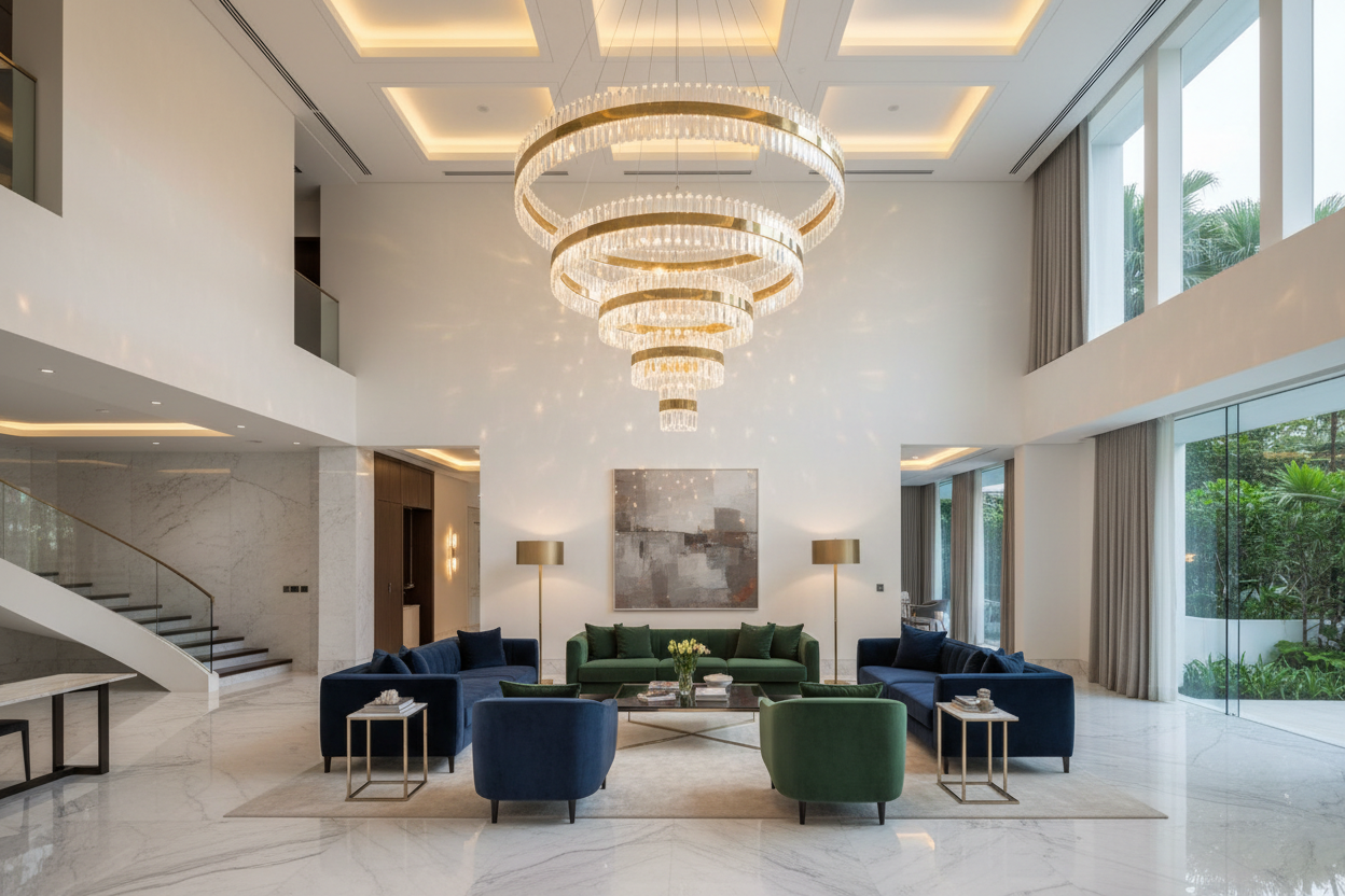 How to Install Double Volume Chandeliers in Singapore Luxury Homes 2026