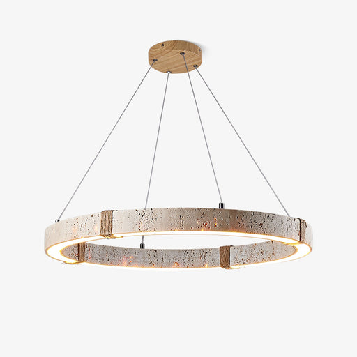 Circle Travertine Pendant Lamp-DWHOME