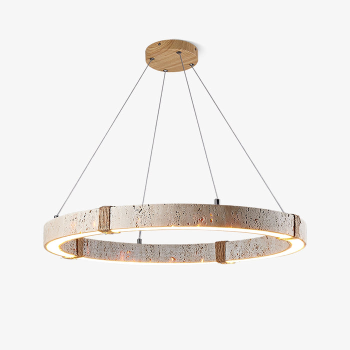 Circle Travertine Pendant Lamp-DWHOME
