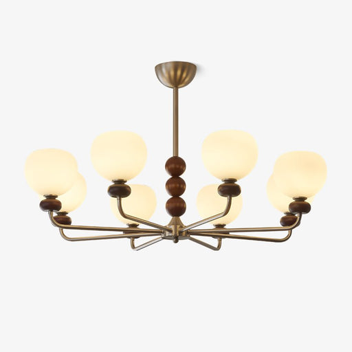 Orb Walnut Chandelier-DWHOME