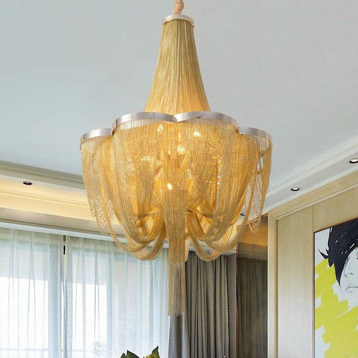 Modern Style Luxury Golden Fringe Chandelier-DWHOME