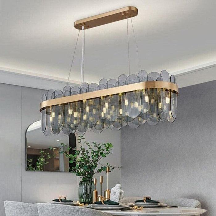 Lustre à éclats ovales style moderne-DWHOME