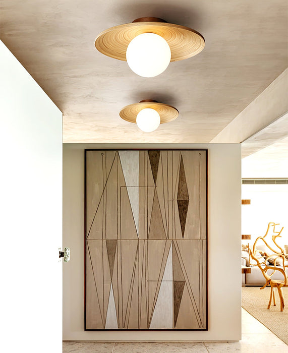 Soluna Wood Ceiling Light-DWHOME