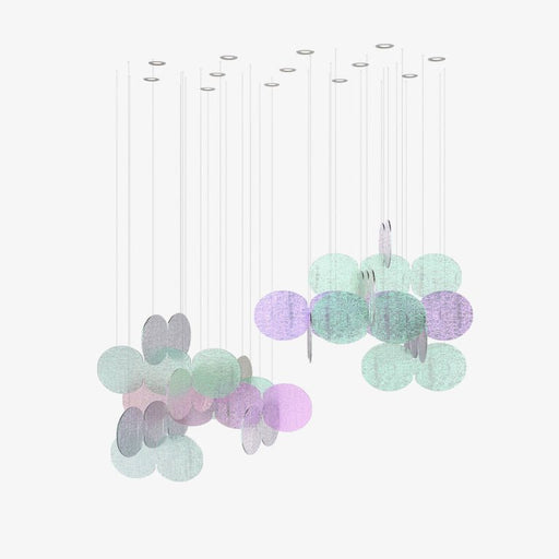 Clouds Iridescent Disc Chandelier - 