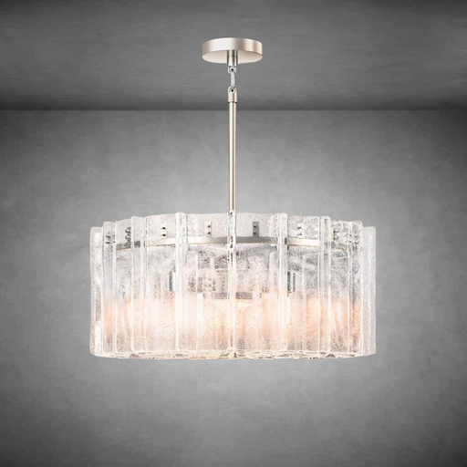Lattace Clear Glass Round Chandelier 36''48"-DWHOME
