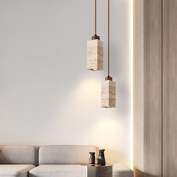 Solvara Travertine Pendant Lamp-DWHOME