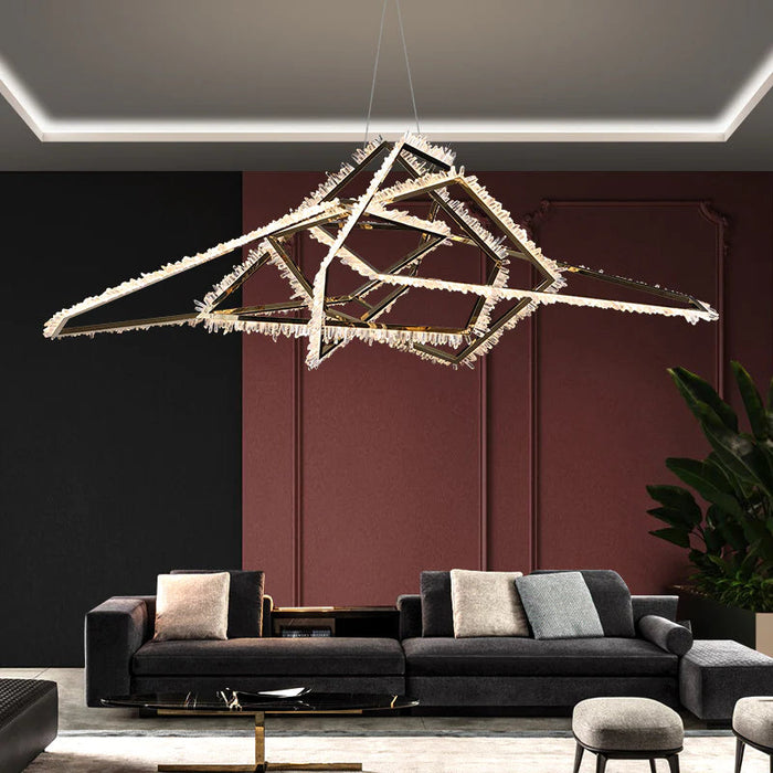 Marty Modern Rock Crystal Irregular Chandelier-DWHOME
