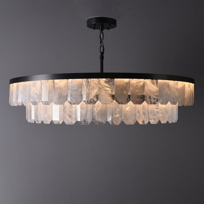 Rolantis Double Rock Crystal Chandelier-DWHOME