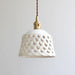 Openwork Ceramic Pendant Swag Light-DWHOME
