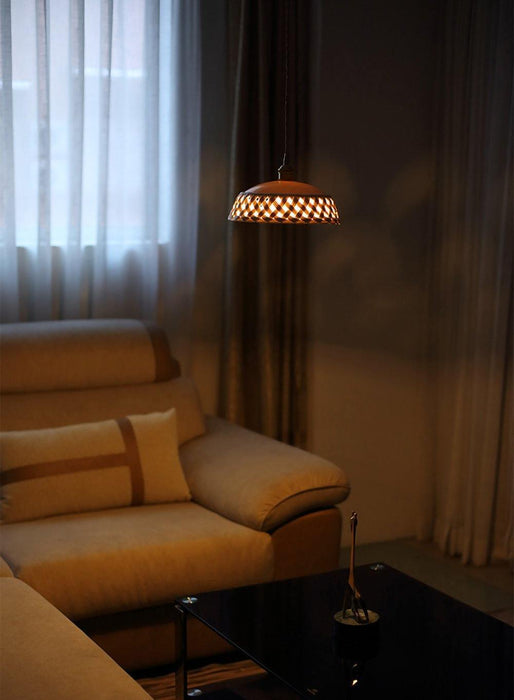 Openwork Ceramic Pendant Swag Light-DWHOME