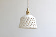 Openwork Ceramic Pendant Swag Light-DWHOME