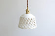 Openwork Ceramic Pendant Swag Light-DWHOME