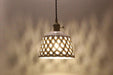 Openwork Ceramic Pendant Swag Light-DWHOME