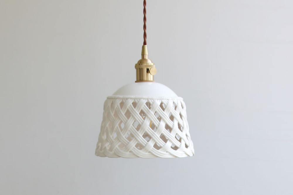 Openwork Ceramic Pendant Swag Light-DWHOME