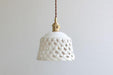 Openwork Ceramic Pendant Swag Light-DWHOME