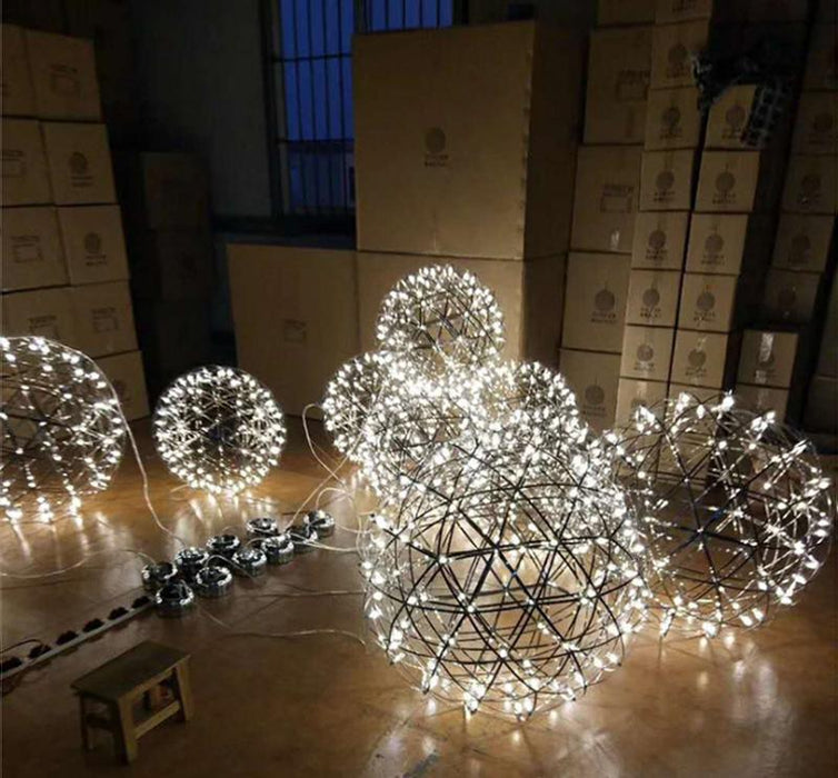 Silver Spark Ball Pendant Light-DWHOME