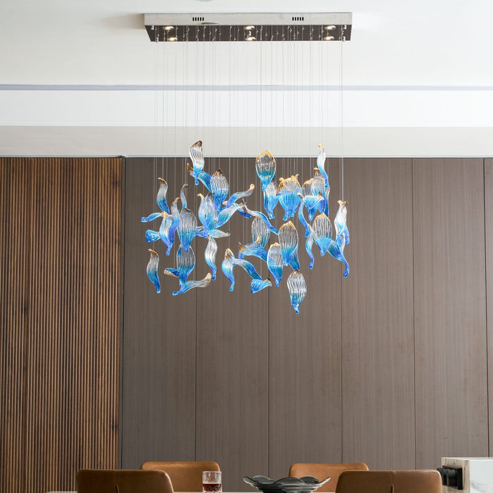 Ocean Drift Blown Glass Customize Chandelier - Vakkerlight