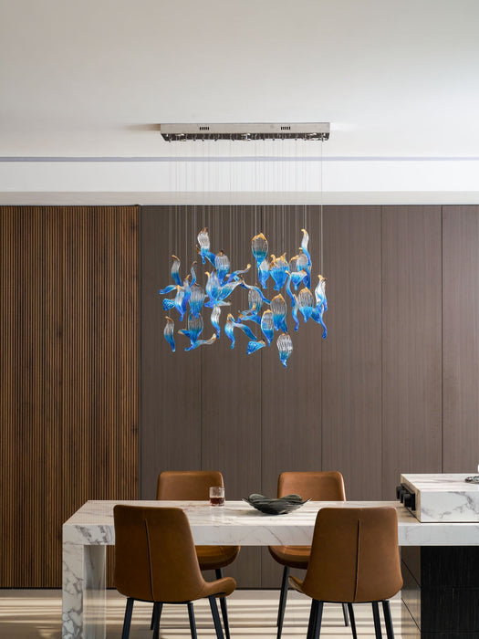 Ocean Drift Blown Glass Customize Chandelier - Vakkerlight