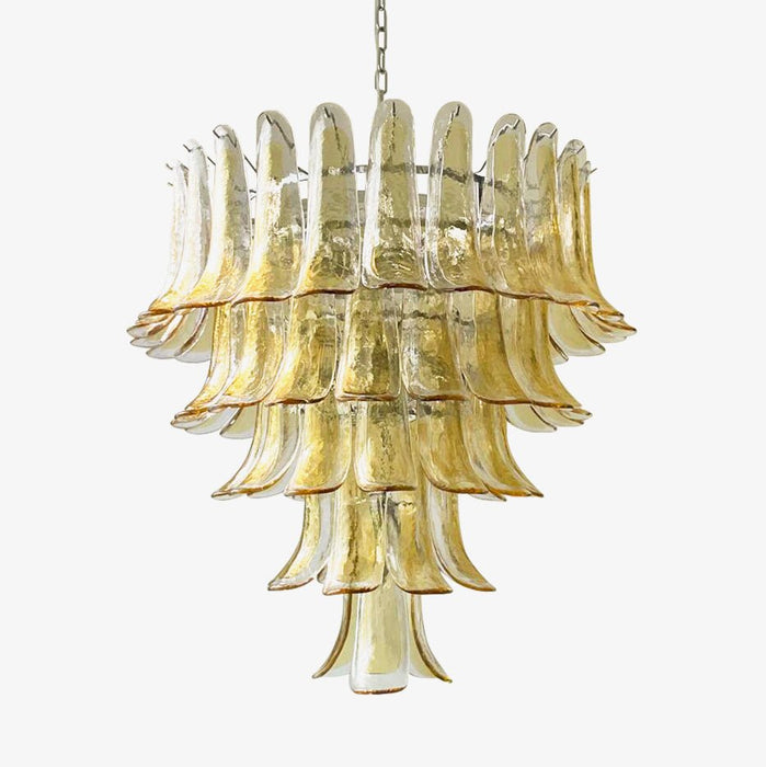 Amber Murano Glass Petals Chandelier-DWHOME