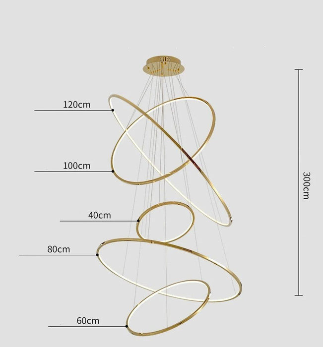 Laloopor Multiple Rings Pendant Light - DWHOME