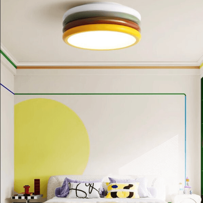 Yupizza Modern Colourful Ring Stacks Ceiling Lamp - DWHOME