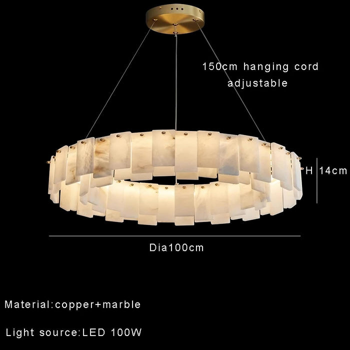 Moonshade Natural Marble Chandelier - DWHOME