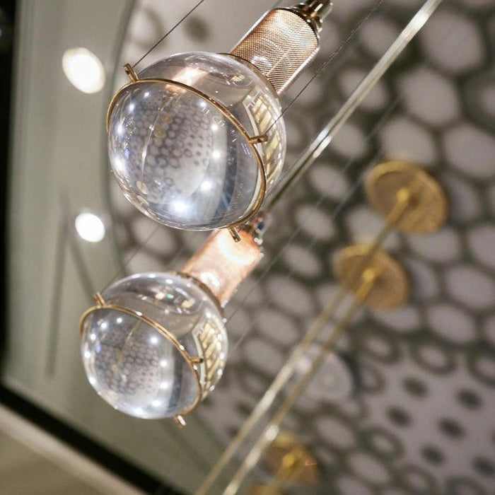 Opal round glass sphere midcentury pendant Light - DWHOME
