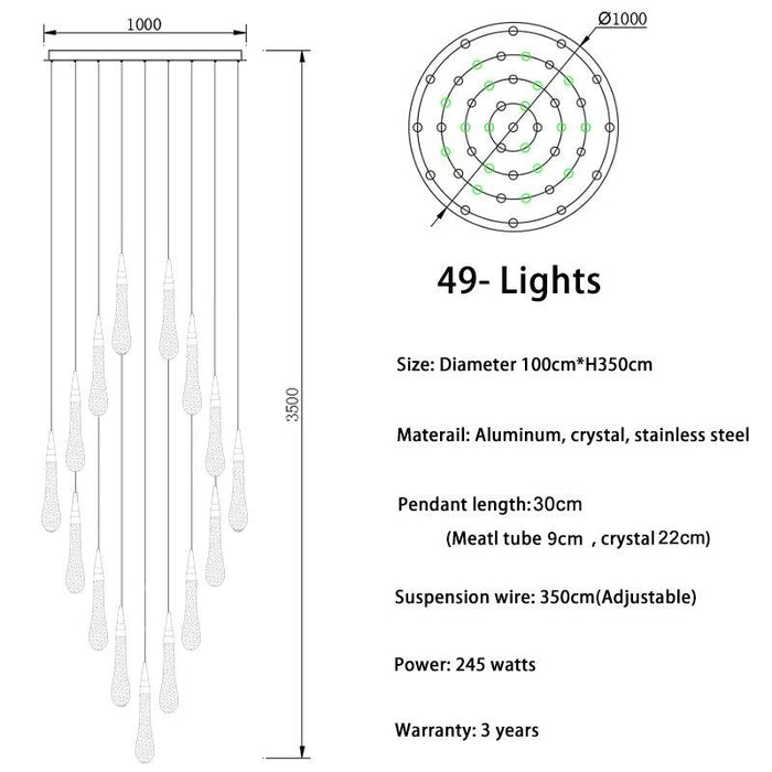 Pendant Light Fixture For Stairwell-DWHOME