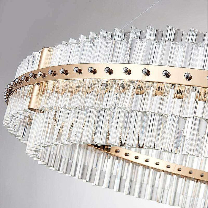 Gold Plated LED Wheel Crystal Chandelier By Morsale - DWHOME