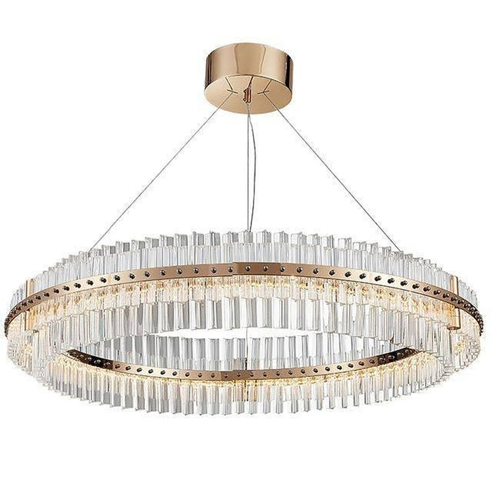 Gold Plated LED Wheel Crystal Chandelier By Morsale-DWHOME