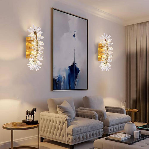 Mira Clear Crystal Wall Sconce-DWHOME