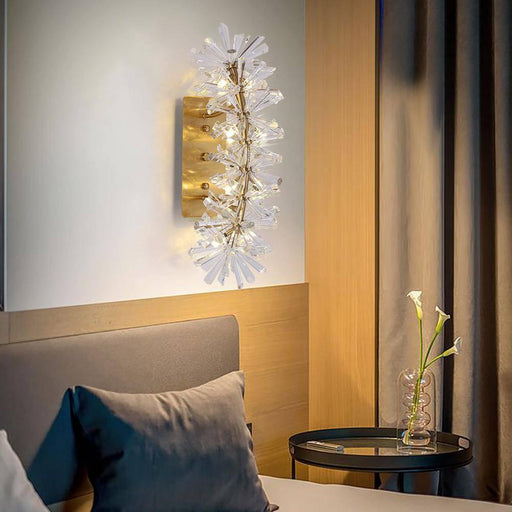 Mira Clear Crystal Wall Sconce-DWHOME