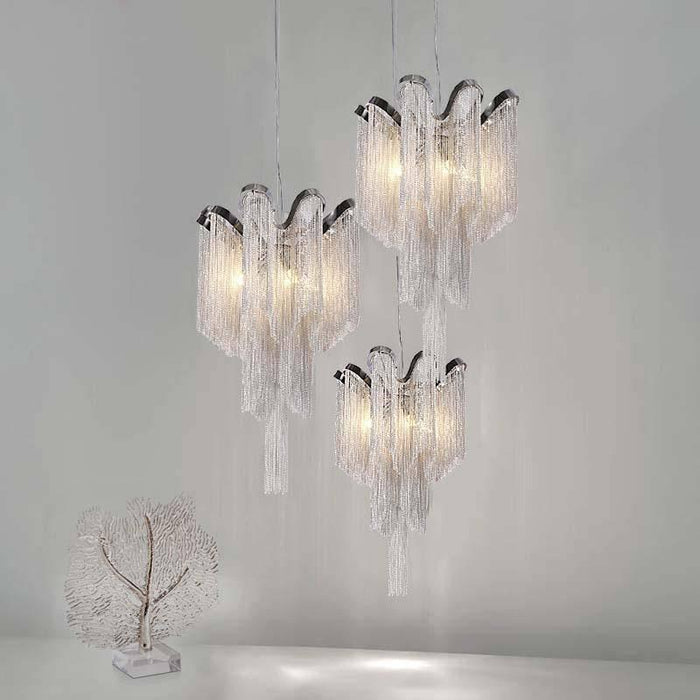 Cadena Chain Tassel Ceiling Light Fixture - DWHOME