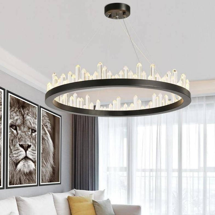 Villa Crystal Wheel Chandelier-DWHOME