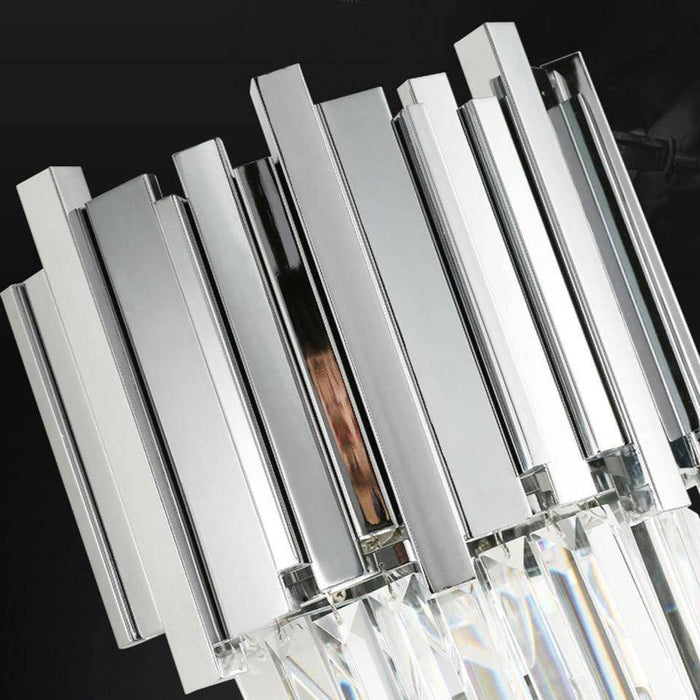 Gio Crystal Wall Sconce, Chrome - DWHOME