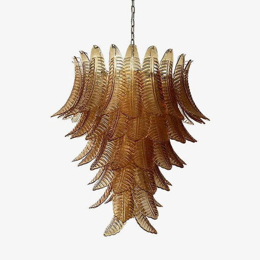 Amber Leaf Cascade Chandelier-DWHOME