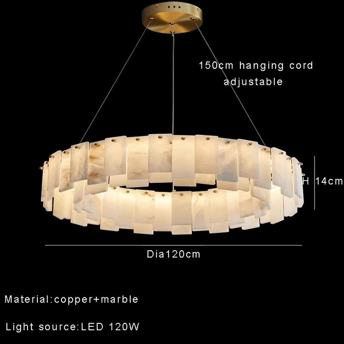 Moonshade Natural Marble Chandelier - DWHOME