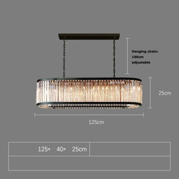 Gio Amber Crystal Dining Room Chandelier - DWHOME