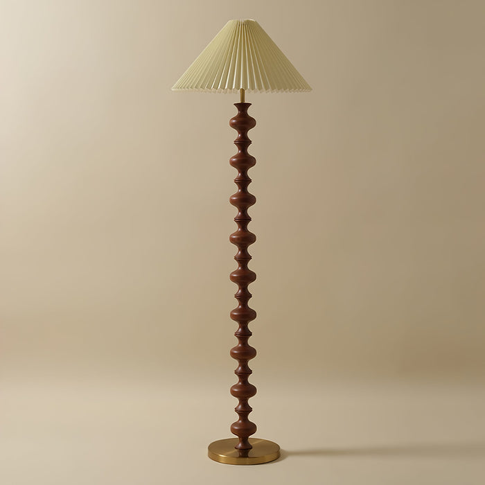 Sculpted Rhythm Wood Floor Lamp - Vakkerlight