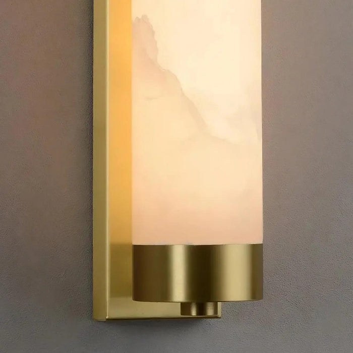 23" Natural Marble & Brass Wall Light - DWHOME
