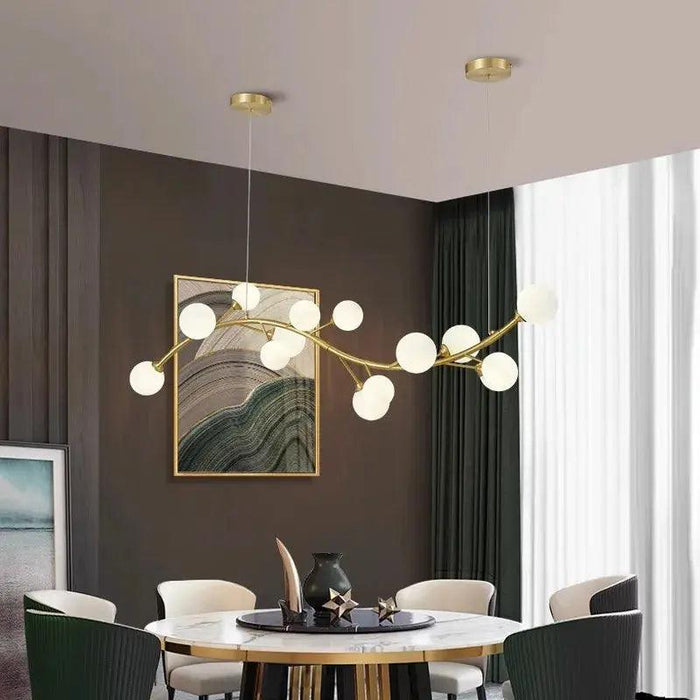 13-Light Gold Tree Branch Pendant Chandelier - DWHOME