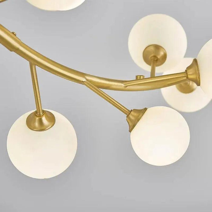 13-Light Gold Tree Branch Pendant Chandelier - DWHOME