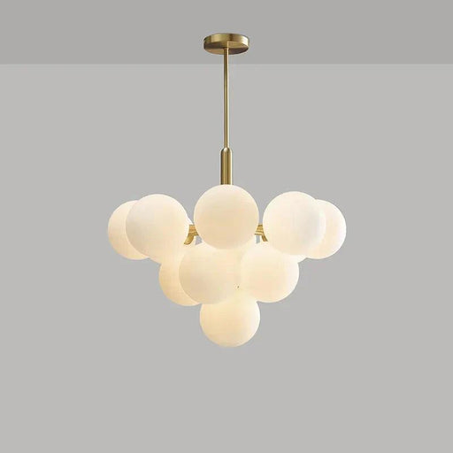 13-Light White Bubble Glass Ceiling Light - DWHOME