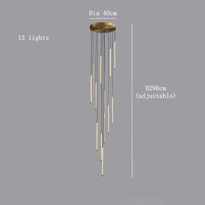 Grande Brass Entryway Pendant Light Fixture - DWHOME