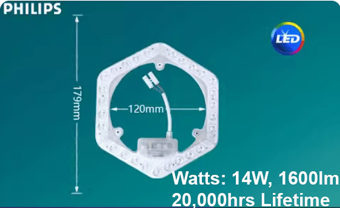 Philips LED Ceiling Lamp Module Only Circle Shape Energy-Saving Lamp-DWHOME