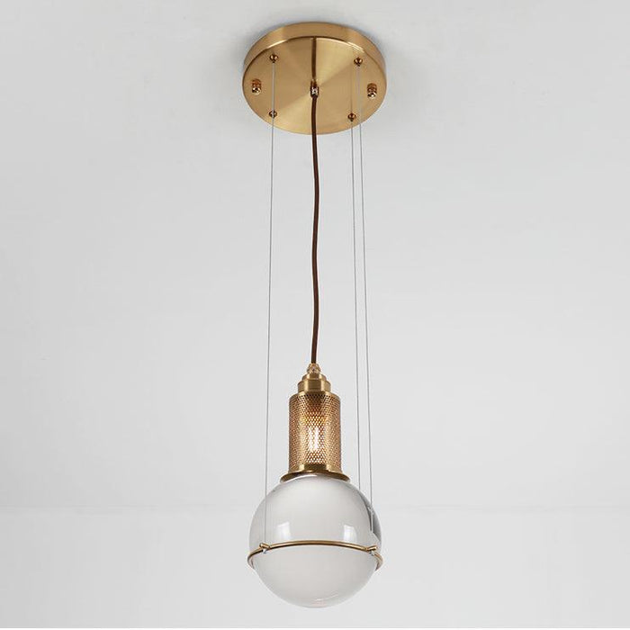 Opal round glass sphere midcentury pendant Light - DWHOME