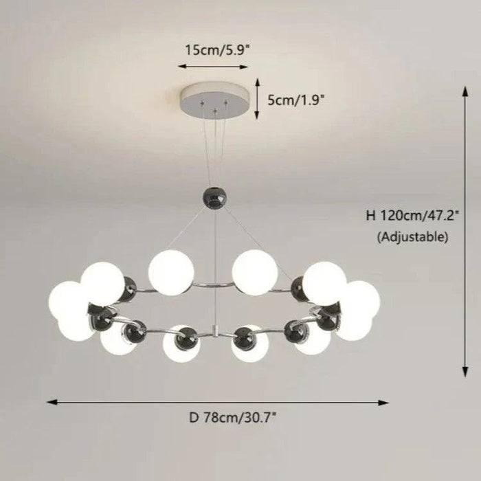 Modern Sputnik Glass Sphere Chandelier - 12/15 Light - DWHOME