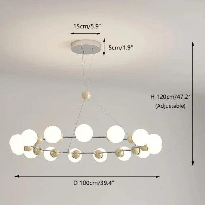 Modern Sputnik Glass Sphere Chandelier - 12/15 Light - DWHOME
